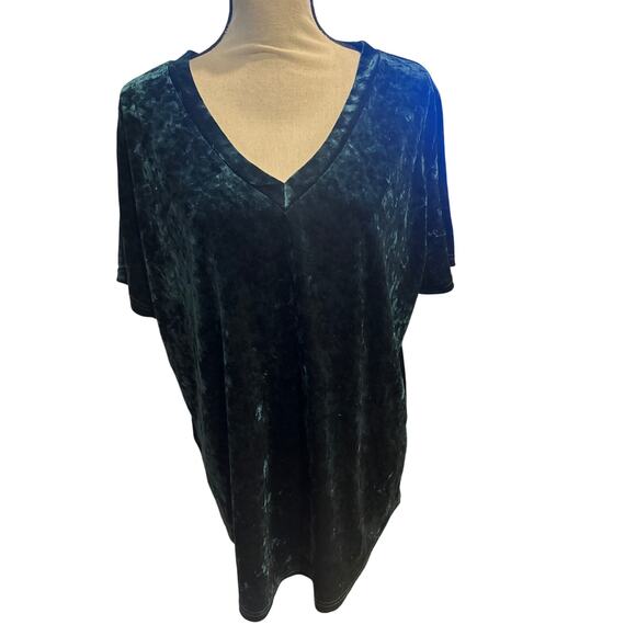 Women’s Amaryllis Lot of 2 Velvet V-Neck Tops. Size 2XL - Picture 1 of 6